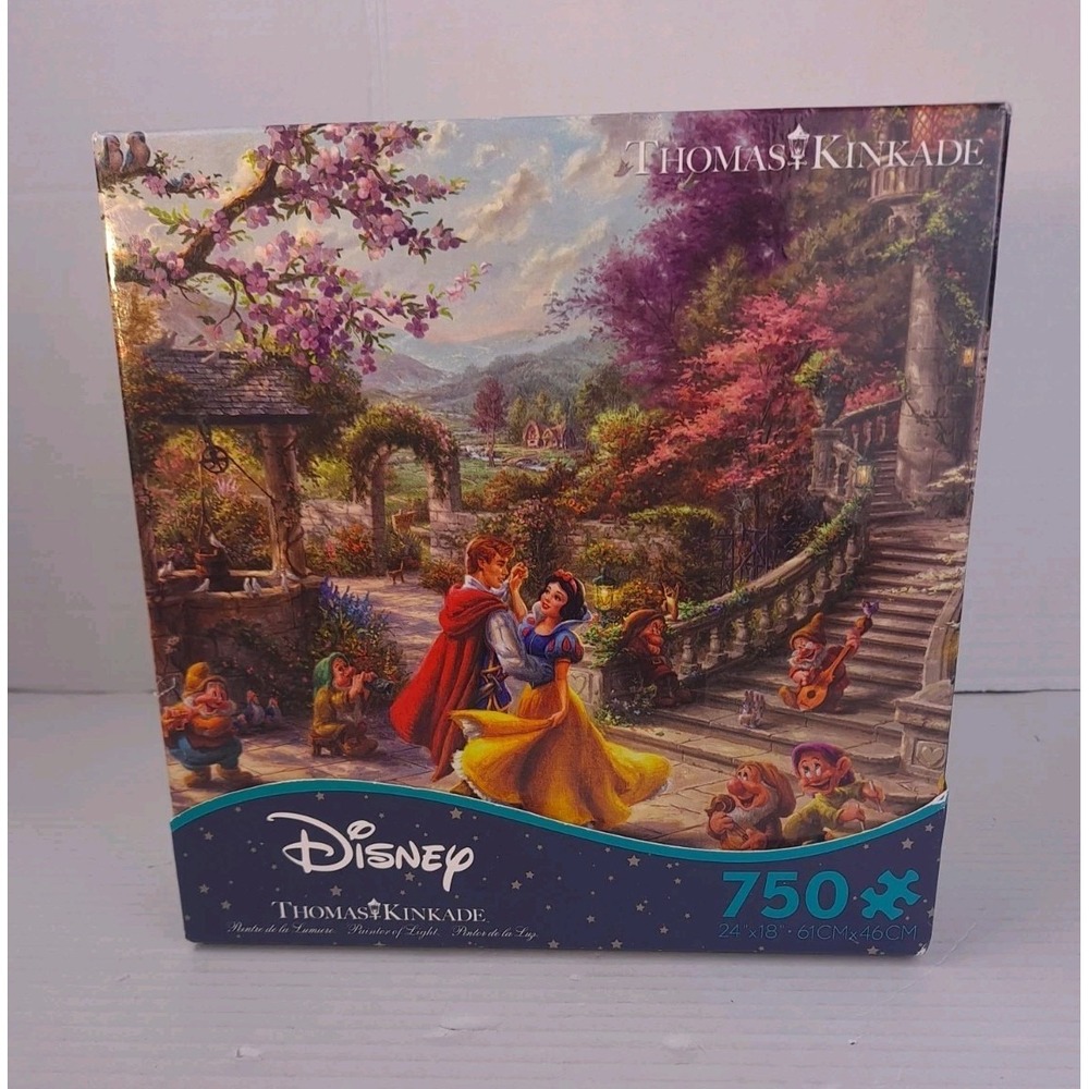 Thomas Kinkade Disney Princess Snow White Jigsaw Puzzle 750 Pieces Complete